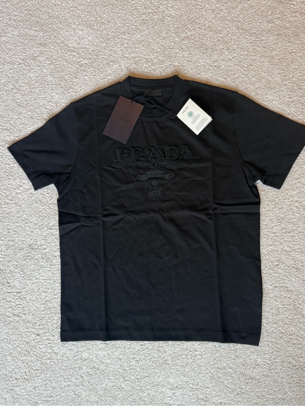 Prada Cotton Jersey Embellished Mens Tee MSRP 700 Euro - Picture 2 of 6
